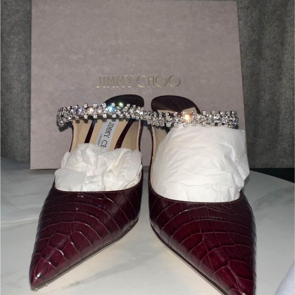 Jimmy Choo bing 100 pumps CCL burgundy - Picture 5 of 9